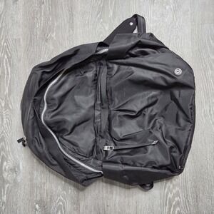 Lululemon Pack It Up Backpack Black Multi-Pocket Travel Bag